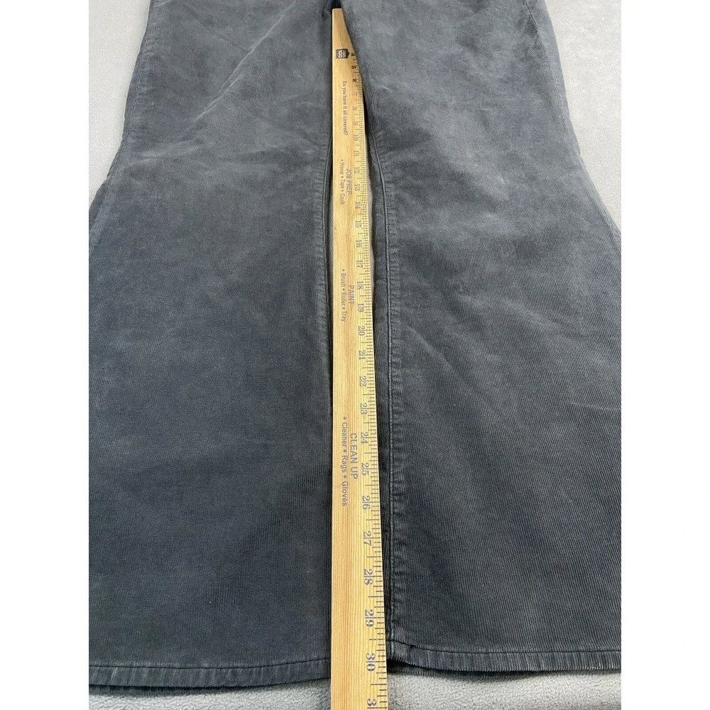 American Eagle Pants Womens 18 Blue Corduroy Super Hi-Rise‎ Button Fly Flare